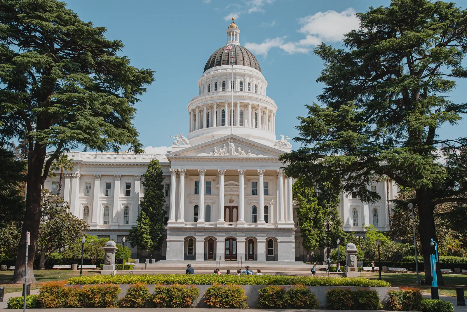 The white dome of the California State Capitol in Sacramento